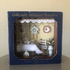 Tea Table Setting Rose Reutter Porzellan Picturebox dollhouse miniature NEW NYT