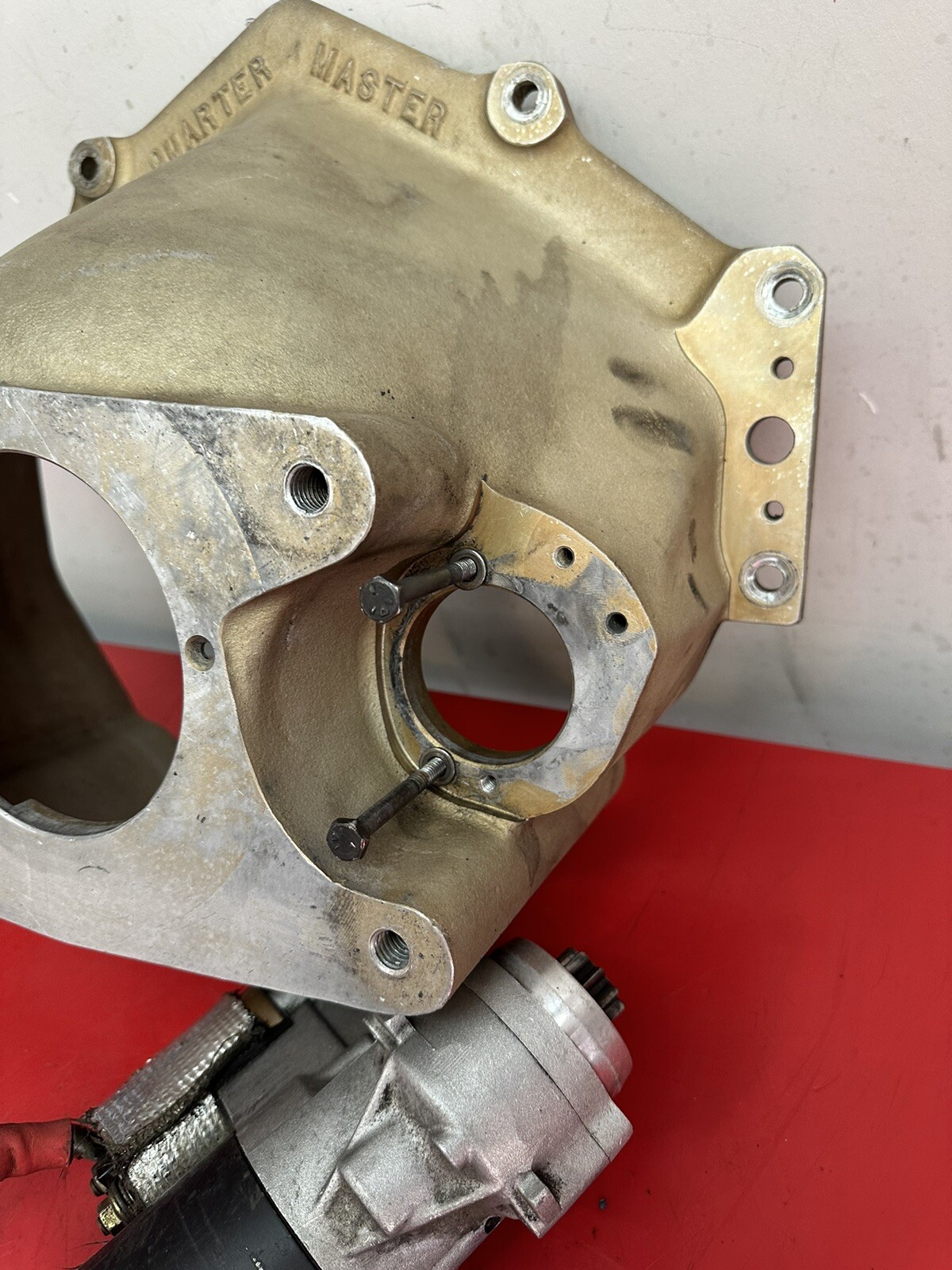 Quartermaster Aluminum Reverse Mount Bellhousing w/ Starter Chevy