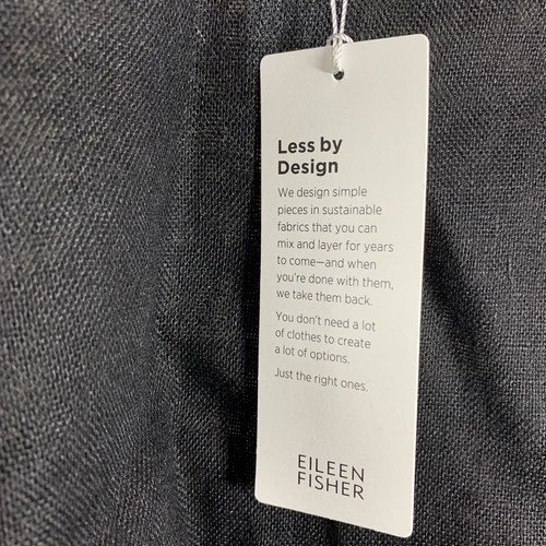 Eileen Fisher Organic Gauze Linen Poncho Black Size M/L Brand New - Picture 3 of 7