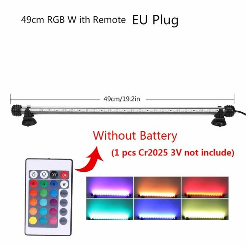 New RGB Aquarium Light Remote Control Diving Lamp 59cm Colorful Fish Tank Plant - Picture 9 of 19
