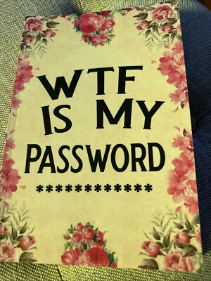 WTF Is My Password: password book, password log book and internet password organ