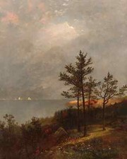 1800s Autumn Landscape Canvas Art Print Vintage Wall Decor for Home