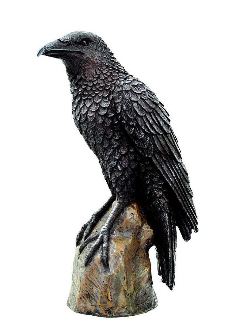Nemesis Now RAVENS REST Gothic Crow Raven On Rock Altar Figurine Ornament 16cm