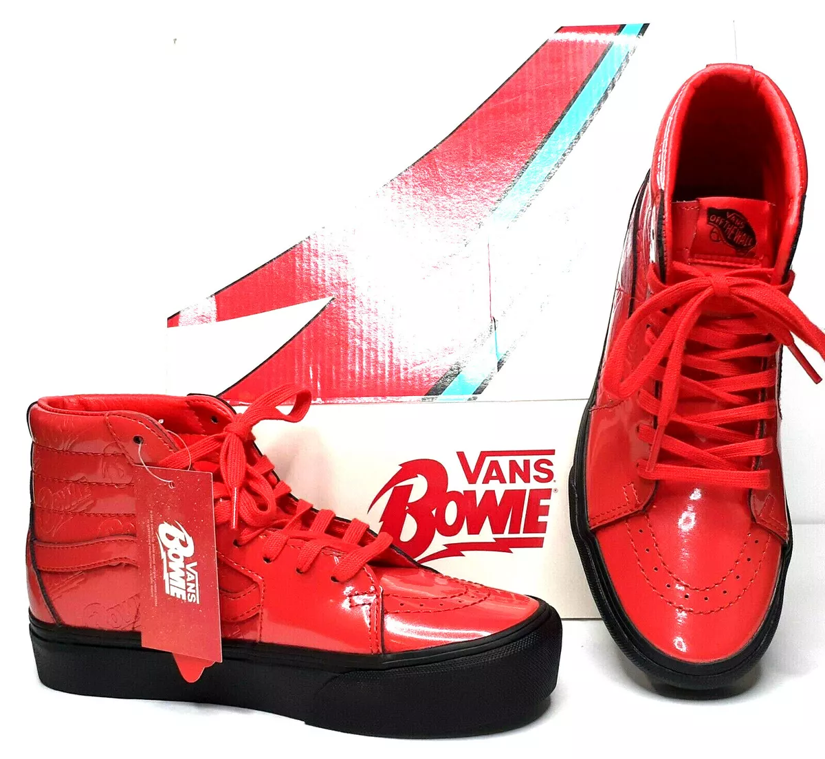 Bowie red hotsell vans