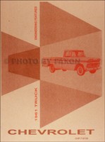 1961 Chevy Truck Engineering Manuell Pickup Suburban Groß Truck Corvan Chevrolet