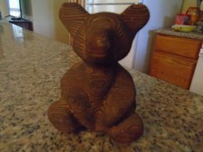 Carved Wood Teddy Bear 5 inches ID:91035