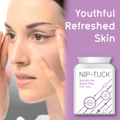 NIP & TUCK BANISH THE B0TOX PILLEN ANTI-FALTEN TABLETTEN JÜNGER AUSSEHENDE HAUT
