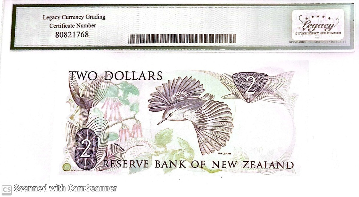 New Zealand Reserve Bank $2 Dollars QE II (1981-85) SCWPM# 170a