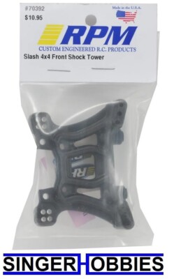 RPM RPM70392 Front Shock Tower Black: SLASH 4x4, STAMPEDE 4x4, Rally HH