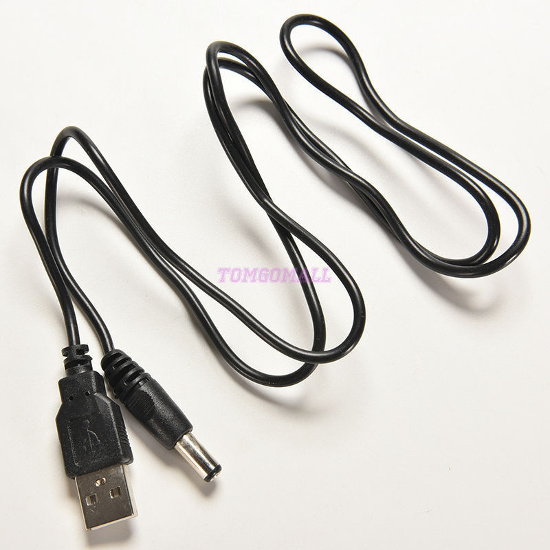 USB to 5.5 mm/2.1 mm 5 Volt DC Barrel Jack Power Cable  Power Supply Adapter