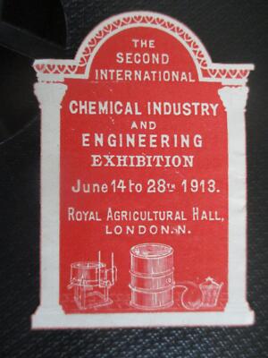 (12094) Reklamemarke - Chemical Industry & Engineering Exhibition London 1913