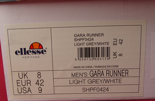 Ellesse GARA RUNNER Sneaker Schuhe Trainingschuh Sportschuh Hellgrau/Weiß Gr. 42 - Bild 7 von 7