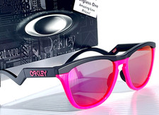 Oakley FROGSKINS HYBRID Black Neon Pink POLARIZED Galaxy Magenta Sunglass 9289