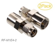 2-Pack FME Male to SMA Male 50-ohm Coax Antenna Adapters, Cablesonline RF-M1E4-2