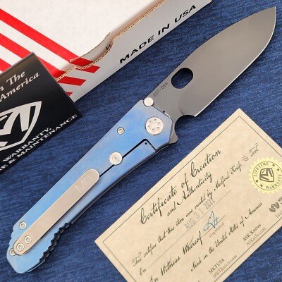 Medford 187 DP Deployment Line PVD D2 Drop Point Blade Blue