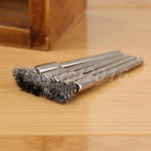 5X Steel Wire Wheel Pencil Brush Brushes Power Accessory for Rotary Tools Top - Picture 10 of 10