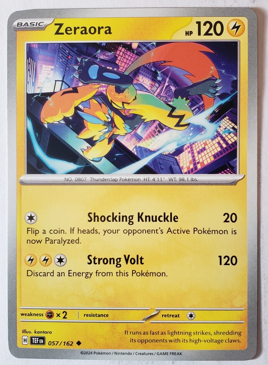 Zeraora 057/162 NM / M - Temporal Forces Pokemon Card - Kantaro