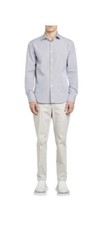 New Auth Salvatore Ferragamo Men Incrociato Gancini Logo All Over Shirt M  490