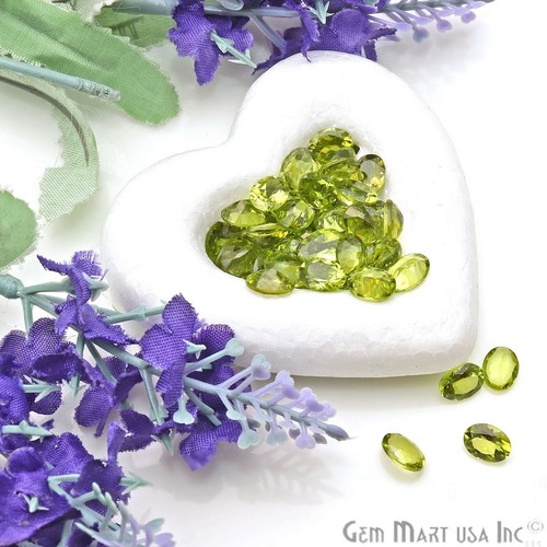 Natural Oval Loose Gemstone Peridot Precious Stones November Birthstone 6x8mm - Picture 5 of 7