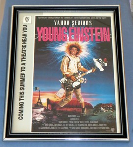Young Einstein Yahoo Serious Movie Framed Original Advertisement