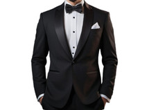 Luxury Men's Handmade designer celebrity black tuxedo blazer / Jacket 1 piece