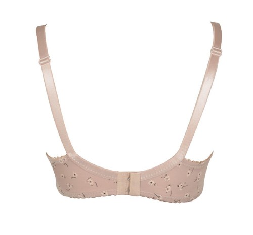 Soutien gorge 110E beige avec petites fleurs lingerie femme grande taille - Picture 2 of 2