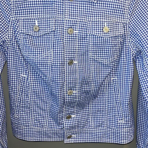 Talbots Langarmjacke mit Knopfleiste Damen S blau Gingham Baumwolle Stretch - Bild 3 von 19