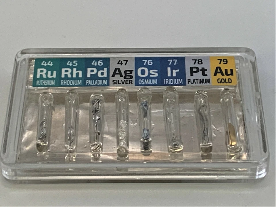 GM 1/2 Grano Rodio Iridio Osmio Paladio Oro Platino + Respaldo de Plata Foto 3 de 3