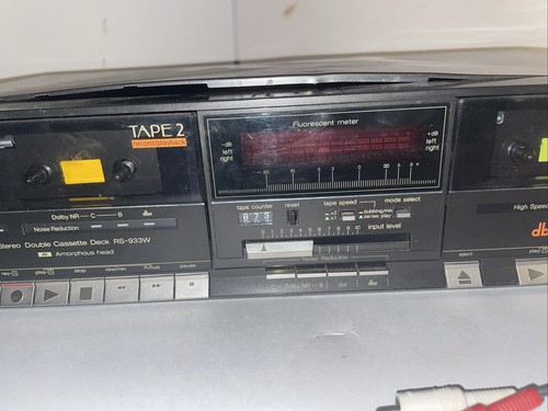 Technics RS-933W Stereo Dual Cassette Deck Dolby B C & DBX Player Recorder Japan - Picture 3 of 24