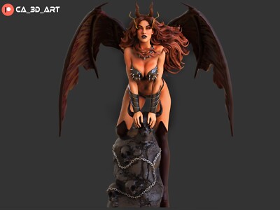 Hellwitch, Zauberin, Hellbourne, Comic, Statue, Figur, 3D Druck, UNBEMALT