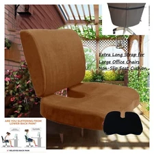 Memory Foam Coccyx Orthopedic Nonslip Seat Pad Back Support Cushion Lumbar Chair