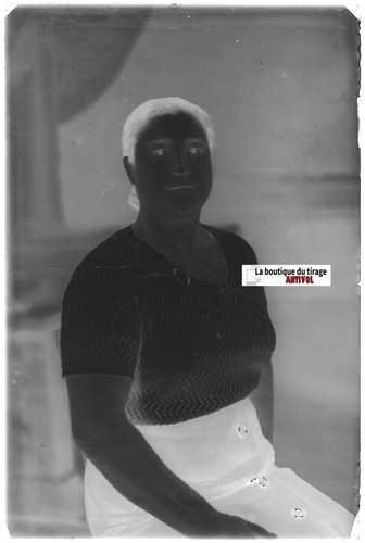 Femme, portrait, Plaque verre photo ancienne, négatif noir & blanc 10x15 cm - Picture 2 of 2