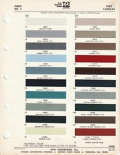 1967 Cadillac Fleetwood Eldorado Deville Paint Chips Ditzler And R-m