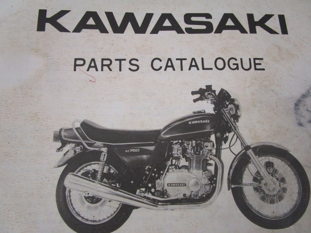 1976 Kawasaki Kz750 Parts List Catalog Catalogue Fiche Manual Book B1 Kz 750 For Sale Online Ebay