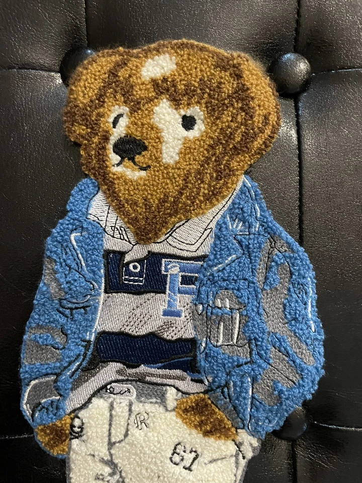 XL POLO RALPH LAUREN COSER PARCHES EXTRA GRANDES CHAQUETA DE OSO UNIVERSITARIO BOLSAS DE PARCHE Foto 3 de 3