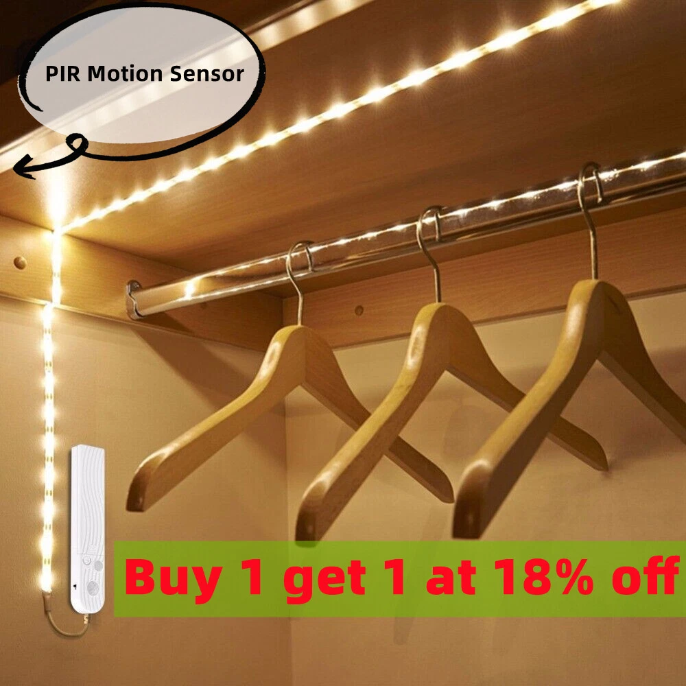 LED Strip Lights Battery Powered Wireless PIR Motion Sensor