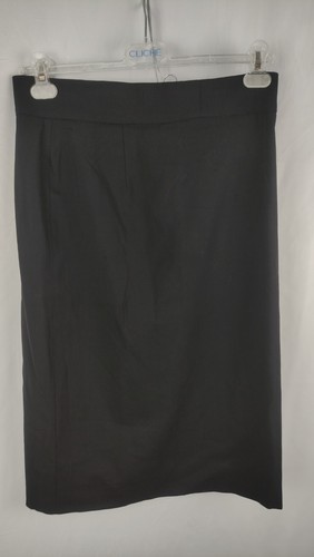 Jupe Crayon Max Mara Femme Tweed Laine Noire - Taille M (10) - Fabriquée En Italie