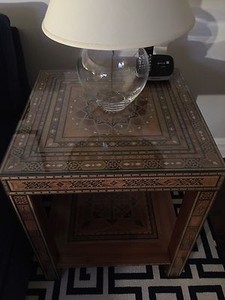 glass top lamp tables