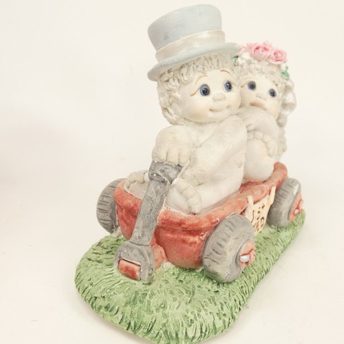 Dreamsicles by Kristin “Just Married” #10535 Couple in a red wagon BFK29 - Picture 7 of 18