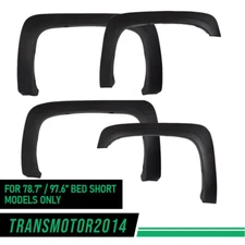 [4PC] FIT FOR 07-14 CHEVY SILVERADO REG/EXT CAB FACTORY STYLE WHEEL FENDER FLARE