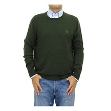  MINOR DEFECT Polo Ralph Lauren Crewneck Merino Wool Sweater - Green - Size: L