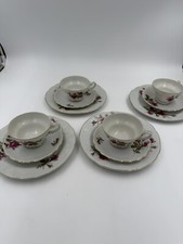 Vintage Fred Roberts Childs Japanese 12 pc Tea Set Rose Pattern W/gold Accents