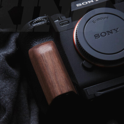 Camera Wood Hand Grip Handle Aluminum Alloy Base Holder For Sony
