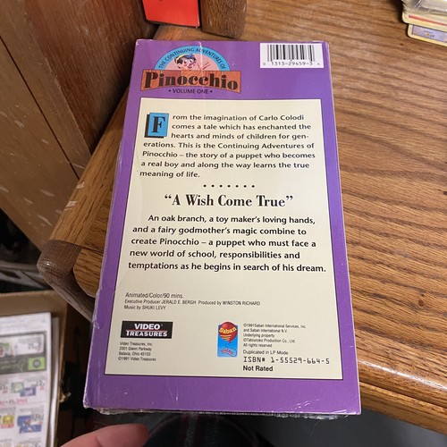 Continuing Adventures of Pinocchio Volume 1 A Wish Come True (VHS, 1991) NEW Rip - Picture 3 of 11