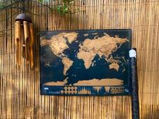 Luxury Scratch World Map, Bright and Colorful