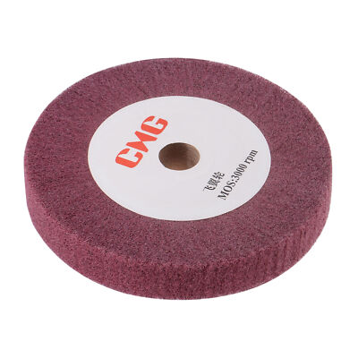 320 Grit Polishing Wheel Nylon Wire Drawing Abrasive Flap Wheels 150mm Dia