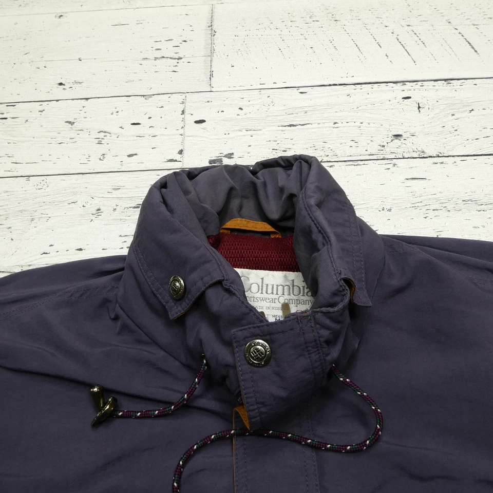 VINTAGE Columbia Radial Sleeve Bomber Jacket Mens Medium Purple Plum Mesh Lined - Image 3 of 4