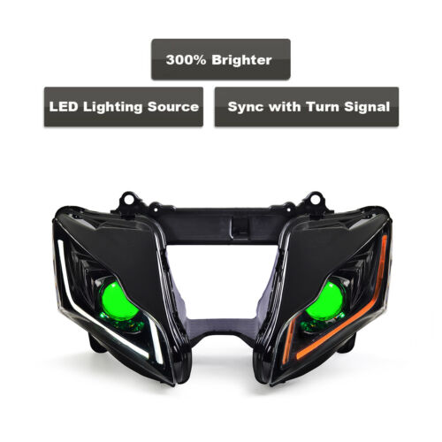 KT LED Headlight for Kawasaki Ninja ZX10R 2011-2015 V2 - Picture 3 of 7