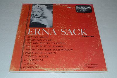 Erna Sack Recital~New Promenade Orchestra~Hans May~Richmond