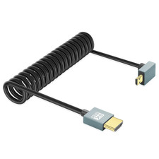 90 Degree Micro HDMI to HDMI Cable Coiled HDMI Male to Micro HDMI Male Cable Ada